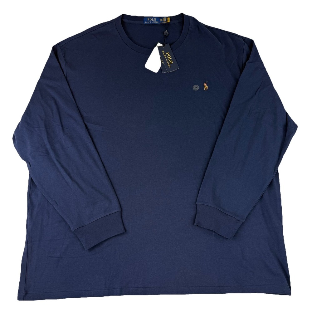 Polo Ralph Lauren Jersey Shirt Long Sleeve Crewneck Logo Men's 3XB NWT *FLAW*